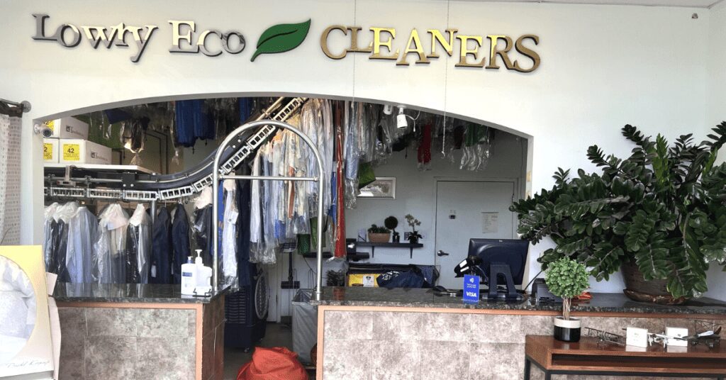 Inside Lowry Eco Cleaners - Environmentally-Friendly Store with Sustainable Practices